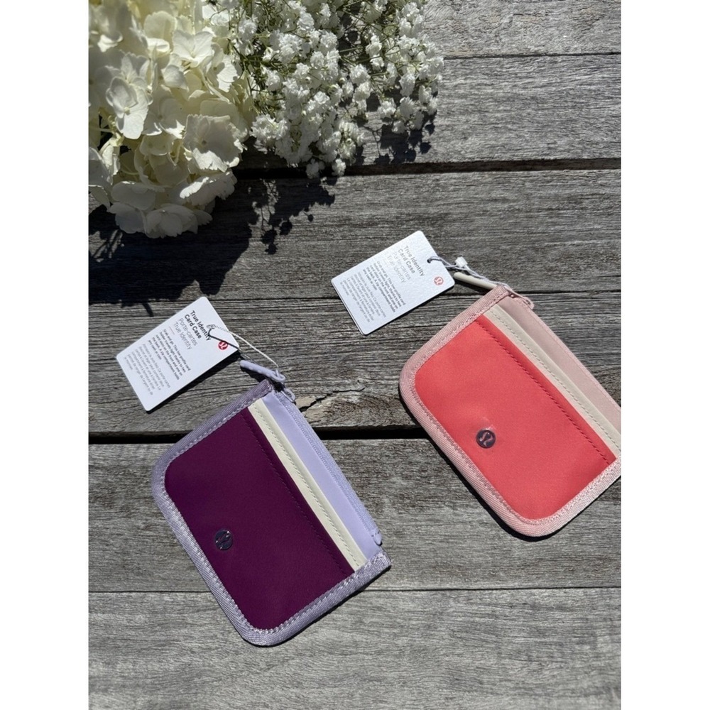 Lululemon True Identity Card Case Bundle 2 NWT Lavender Frost & Pink Mist